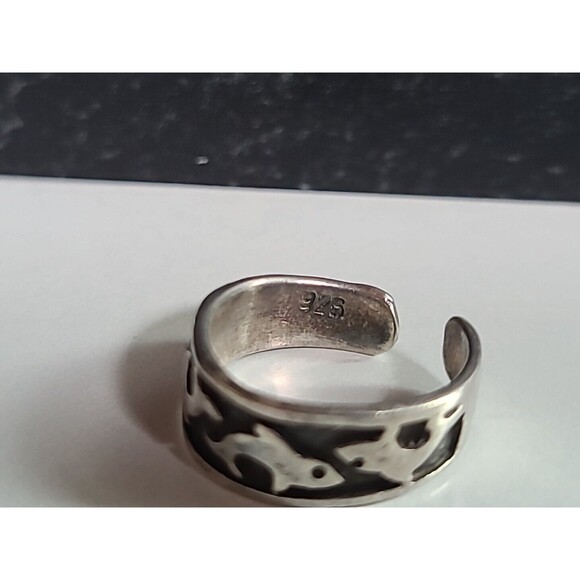 925 Dolphin Open Back Ring Vintage, SIZE US 3.25 - Picture 9 of 10